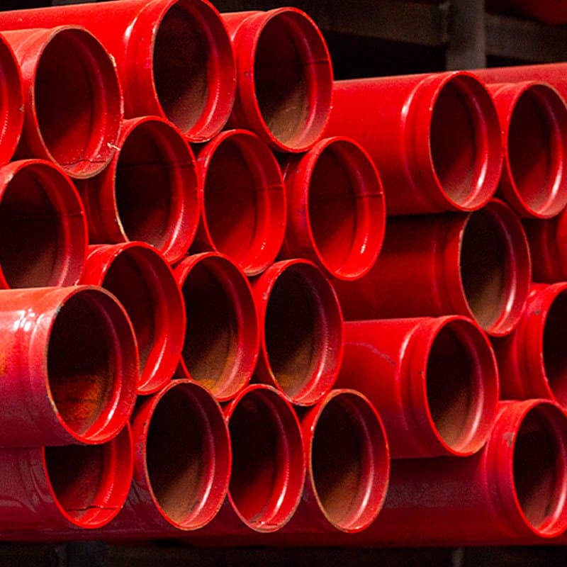 Tubería Acero al Carbón Roja Ranurada ASTM A53
