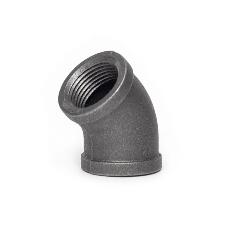 Semicodo 45° Hierro Negro x 150
