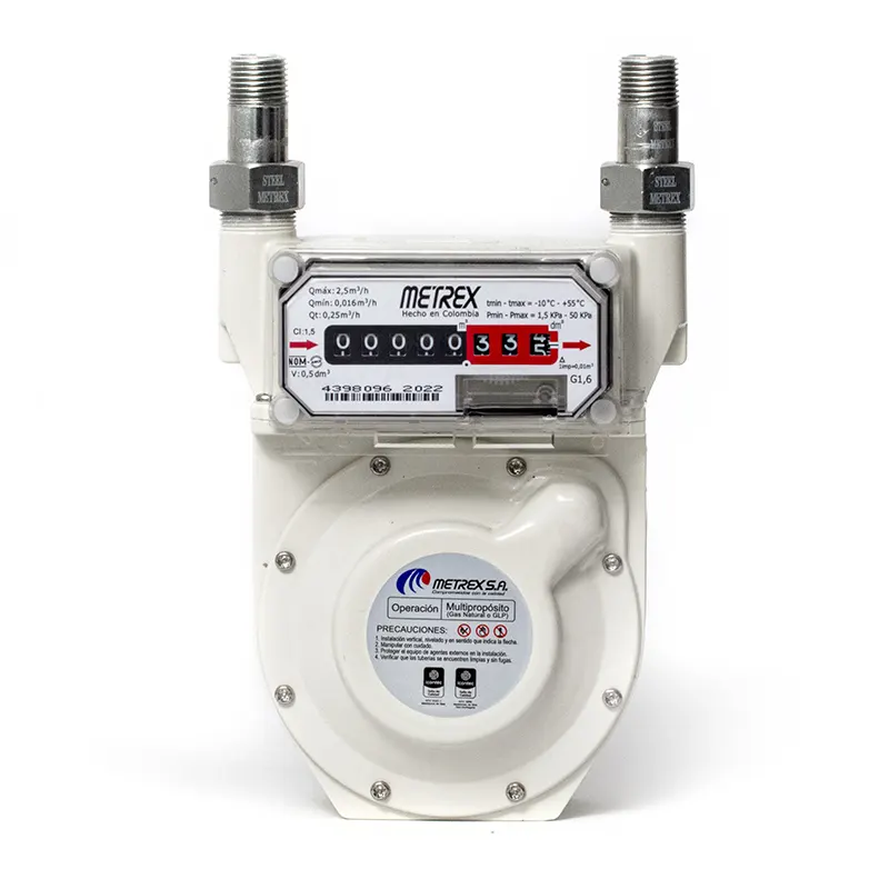 Medidor de Gas Tipo Diafragma G1.6 Pre Equipado