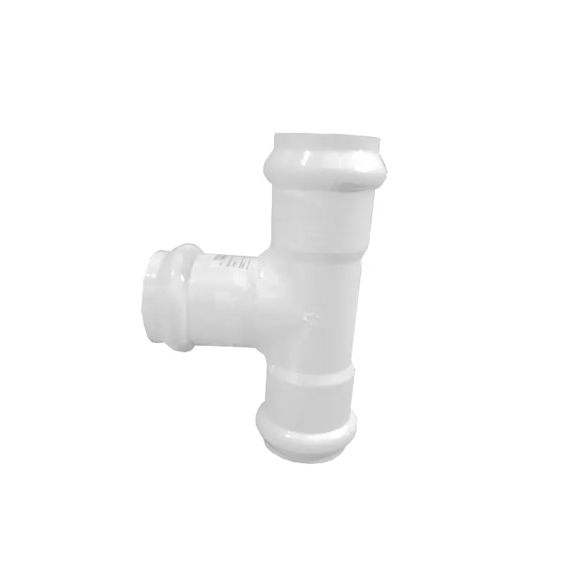 Tee PVC Radio Corto Unión Mecánica