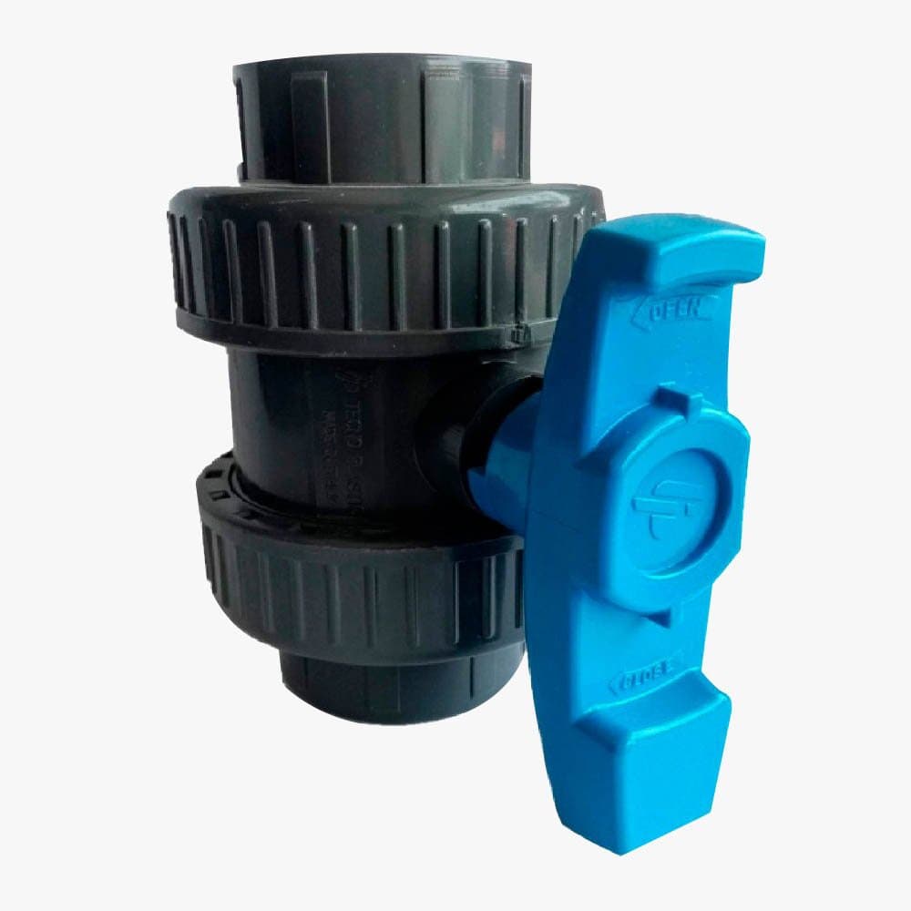 Válvula Bola PVC Extremos Universales Tecnoplastic