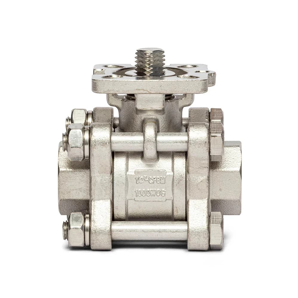 Válvula Bola Inoxidable 4 Tornillos con Base para Actuador — 3